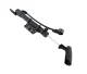 Floor Bicycle Pump with Interchangeable Nozzles, Metal/Plastic, Black