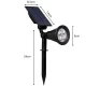 Solar Garden LED Spotlight 4 LED Ground Spike Black