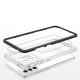 Hybrid Armor Clear 3in1 Case for Samsung Galaxy A73, Black Frame