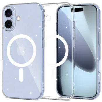 Tech-Protect FlexAir MagSafe Case for iPhone 17, Clear Glitter