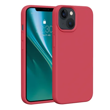 Etteri Silicone Case for Apple iPhone 14, Raspberry Red