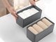 Underwear Drawer Organizer for Bras, Socks and Lingerie, Grey