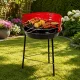 Portable Round Charcoal & Briquette Garden BBQ Grill, 35cm