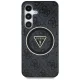 Guess 4G Glitter Triangle Buttons MagSafe Case for Samsung Galaxy S25 Black