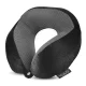 4FIZJO Memory Foam Neck Pillow for Travel Ergonomic U-Shaped Support, black