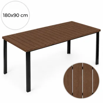 Multigarden Large Garden Table 180x90 cm, Brown