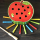 Educational Game Magnetic Fishing \"Worms\", in the shape of an apple