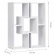ModernHome Modular Bookcase Shelving Unit and Storage Cabinet, White