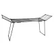 Massido Lydia Extendable Clothes Airer, 27 m, Black