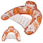 Inflatable Swimming Water Couch Mattress with Bottle Holder, Orange