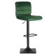 Sofotel Drava Velvet Bar Stool with Backrest, Green