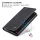 Samsung Galaxy A55 ( SM-A556B/DS ) CASEME Wallet Magnetic Leather Case Cover, Black