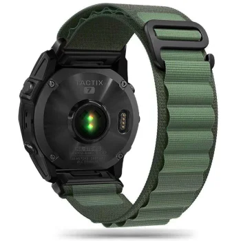 Tech-Protect Nylon Pro Strap for Garmin Fenix 5 / 6 / 7, Dark Green