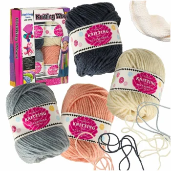 Yarn Set for Knitting and Crocheting, 4x50g, 60m