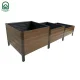 Raised Garden Bed KLASIKA Woodlook Step-Shaped, 225x75 cm, Brown