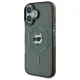 Karl Lagerfeld iPhone 16 Case IML Metal Choupette Head MagSafe, Black