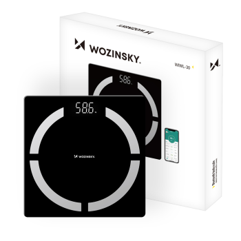 Wozinsky WIWL-30 Электронные Напольные Весы Bluetooth, 180 кг, Черные