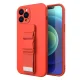 Phone Case with Lanyard for Samsung Galaxy A22 4G, Red
