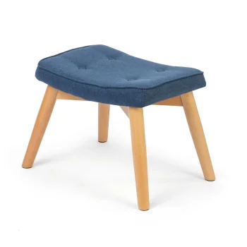 Sofotel Norse Scandinavian Upholstered Footstool, Blue