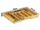 Bamboo Cutlery Drawer Organizer, 7 Compartments, 27-39cm