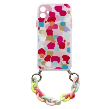 Gel Case with Chain Pendant for iPhone 8 Plus / 7 Plus, Multicolour