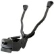 Double metal bicycle kickstand with anti-slip pads, black