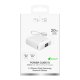 Puro 10000mAh 20W Power Bank with USB-C Cable and Display, White