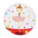 Bakalu Wooden Tambourine Ballerina, Pink