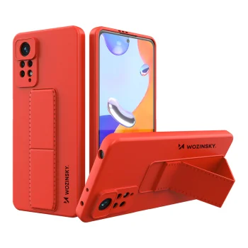 Wozinsky Kickstand Case for Xiaomi Redmi Note 11 Pro with Stand, Red
