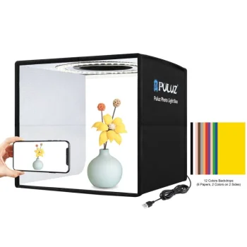 Puluz Photo Studio Light Box LED 25cm with Backgrounds