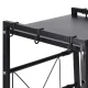 Adjustable Kitchen Shelf Over Microwave, Metal, Black