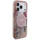 Guess IML Flowers Pearl Strap MagSafe Phone Case Cover iPhone 17 Pro - Pink
