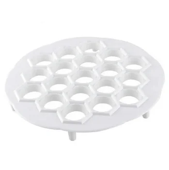 Dumpling and Pelmeni Maker Mold with 19 Holes, White