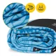 Waterproof Insulated Picnic and Beach Blanket 4FIZJO 200x200 cm Shells, Blue