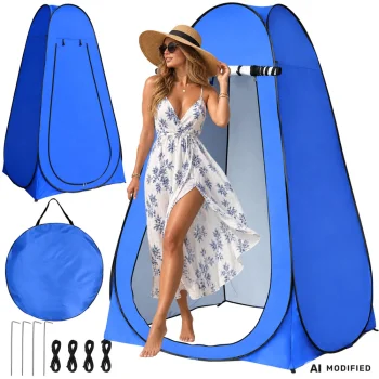Portable Beach & Camping Tent - Changing Room, Shower, Toilet, Blue