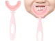 Silicone U-shaped Toothbrush for Kids 360°, Pink