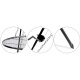 Berdsen BD-884 Tripod Campfire Grill, 80 cm, Black