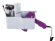Wall-Mounted Hair Dryer Holder with Organizer Shelf, Light Grey