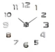 Stylish Wall Clock DIY 80-120 cm, Silver