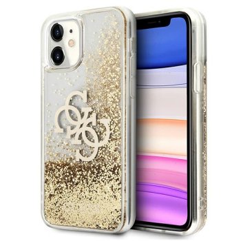 Guess 4G Big Liquid Glitter Case for iPhone 11 / XR Gold