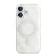 Guess iPhone 16 Case IML 4G Background MagSafe, White