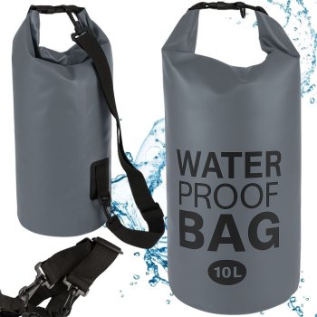 Waterproof Dry Bag Backpack – Kayak, Outdoor, 10L, Grey
