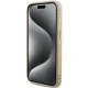 Guess iPhone 14 Pro Case Saffiano Iridescent Script, Gold