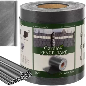 Gardlov Fence Tape 19cm x 35m 630g/m2 with Clips, Grey