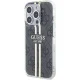 Guess iPhone 15 Pro Case IML 4G Gold Stripe, Black