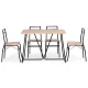 ModernHome PARIS 5 Piece Dining Table Set with 4 Chairs for Kitchen