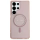 Guess Glitter Circle Classic Logo MagSafe Case for Samsung Galaxy S25 Ultra - Pink