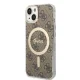 Set Guess Gubpp14sh4eacsw Case+ Charger iPhone 14 6.1\\\" Brown/brown Hard Case 4g Print Magsafe