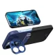 Leather Stand Case for Samsung Galaxy S23 with Card Pocket and Stand, Blue