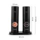 Huslog Electric Salt and Pepper Grinder Set USB C Rechargeable with Adjustable Coarseness